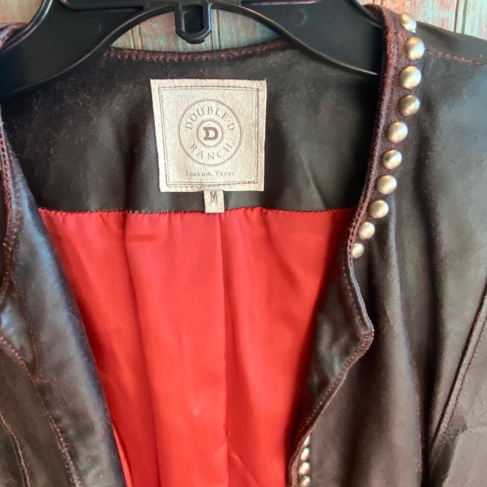 Double - D Ranch Wear Leather Jacket - Picture 2 of 5